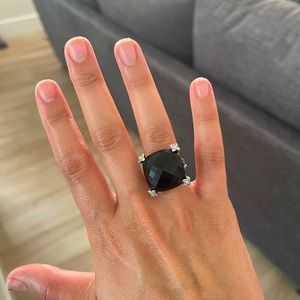 David Yurman 20mm black onyx 7.5 ring